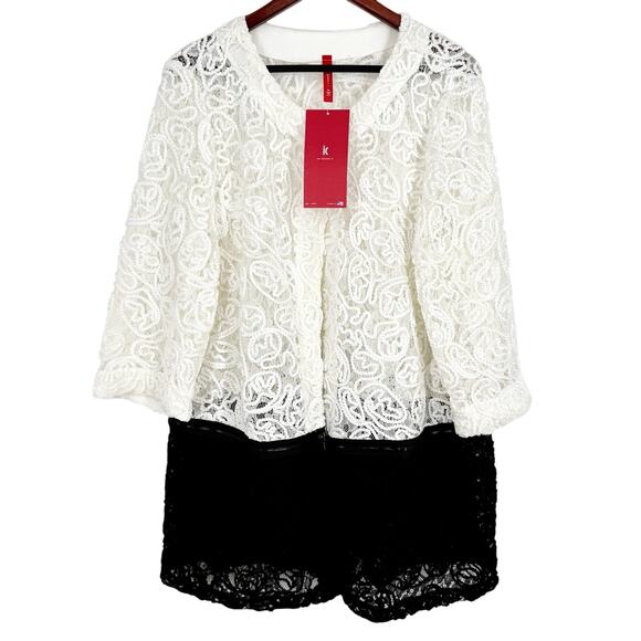 NEW NWT $198 IC by Connie K XL Wearable Art to Wear Jacket Blouse Shirt Top